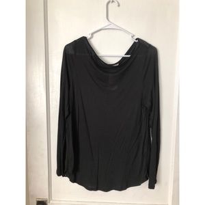 H & M semi sheer long sleeve top